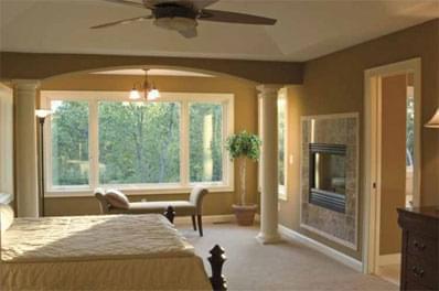 Completed Plan - Master Bedroom Interior with Fireplace